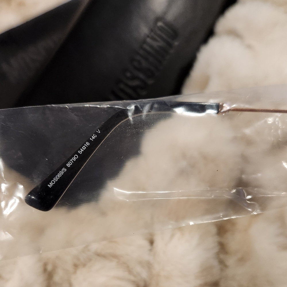 MOSCHINO- MOS069/S SUNGLASSES BLACK / GREY WOMEN'S - Picture 7 of 9